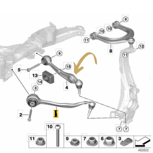 Front Wishbone Control Arm- 31106878081/31106878082 For BMW X5,X6, X7